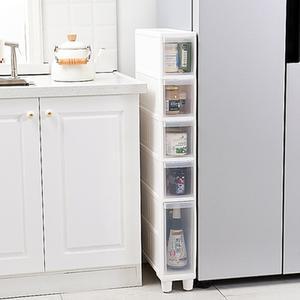 14CM 주방 화장실 코너 다용도 슬림서랍장 틈새수납장 이동식