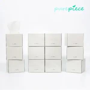 퓨어피스 먼지없는 천연펄프 미니각티슈 230매 12개입 미용티슈 비염티슈 갑티슈