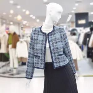 abfz sh06 로열 체크 트위드 봄 자켓  SLBNA5J02G