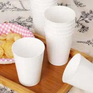 일회용 물컵 컵 270ml 25개입 다회용 위생/휴대용/종이컵/자판기/떡볶이/커피용/음수/카페/커피/테이크아웃