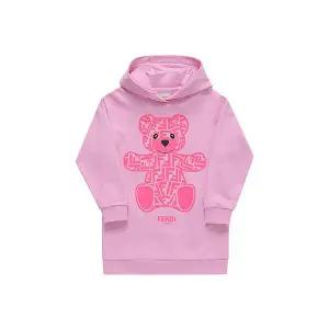 [편집샵 언커먼레이블][펜디] 펜디 원피스 JFB625 5V0 F0U0J FF 테디베어 로고 후드 키즈원피스 당일발송 (