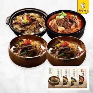 [원할머니] 명품육개장 600g x 2팩 + 버섯 뚝배기불고기 410g x 1팩 + 얼큰순대국 600g x 1팩
