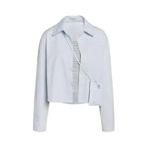 [JJ지고트](대전신세계)[크로스백SET] 슬리브리스 레이어드 셔츠 블라우스 GS4N0BL421