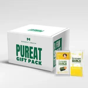 (선물세트) 퓨어잇 두번구운 파래김 7팩세트 선물용 간식박스/도시락김/아이/반찬/선물/포장김/개별포장/식