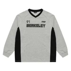 에꼴리에 세이브존03 블록코어 브이넥 배색 티셔츠  24C0407-GY