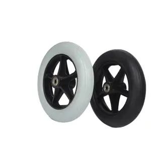 휠체어 바퀴 보조기 교체용 보행기 앞바퀴 교체 휠 고무 뒷바퀴 7인치 6인치 8인치 판매