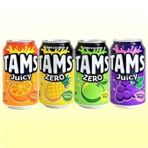 탐스 제로/쥬시 355ml 4종 24캔 파인애플 사과 오렌지 포도(각 6캔씩)