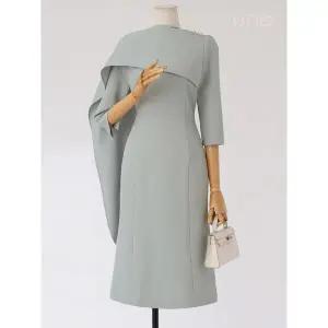 [하프클럽/윈]UNE드레이프패널 럭셔리원피스