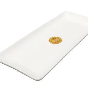 Love&Art 도자기 생선접시 심플 무지 직사각접시 가정용 업소용 본차이나 플레이팅 식기