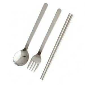 국산 어린이 초등학생 수저세트 숟가락 포크 젓가락 3종 304 스테인리스 케이스 포함 휴대용 도시락