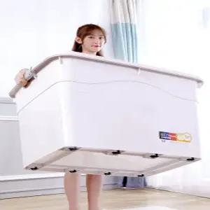 초대형 플라스틱 보관함 대용량 특대형 정리함 폴딩박스 이동식
