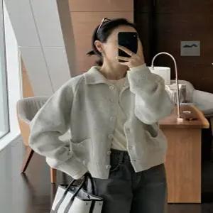 모모 하이넥 래글런 니트 가디건 (5 color)