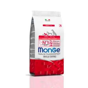 Monge DOG몬지 내추럴 슈퍼프리미엄 미니 퍼피주니어 치킨 3kg 생후 2개월 이후 ~ 12개월 어린 반려견 몬