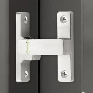 (실버) 슬라이딩 문걸쇠 잠금장치/현관문/장치/안전/고리/잠금/걸이/방범/빗장/보조/출입/미닫이문/문고리