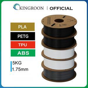 KINGROON 3D 프린터 필라멘트 PLA PETG TPU ABS 5kg 번들 블랙 화이트 그레이 1.75mm 거품 없음 플라스틱