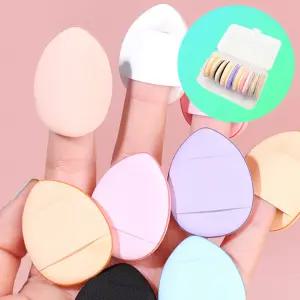 손가락 퍼프 쿠션 10개 1세트 파데 블러셔 메이크업 스펀지 꼬깔콘 핑거 퍼프 33 x 40mm