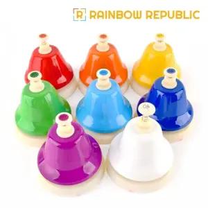 PV 핸드 터치벨/장난감/놀이/핸드벨/돌봄/교실/레인보우/리듬/악기/방과후/수업/학교/손핸드벨/어린이집/