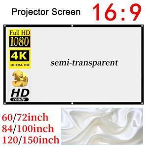 휴대용 스크린, 간단한 커튼 16 9 영화 게임, 빛 방지, 60, 72, 84, 100, 120, 150 인치 프로젝션 스크린, 가정 및 야외용