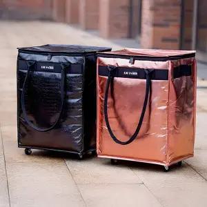 리오홈 블랙/핑크 캐리어카트