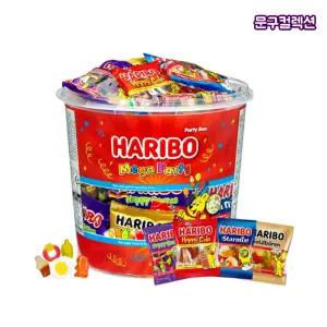 하리보 메가파티 (1kg) 곰젤리 콜라 과일 그레이프 스타믹스 룰렛 대용량 학교 사무실 간식 젤리