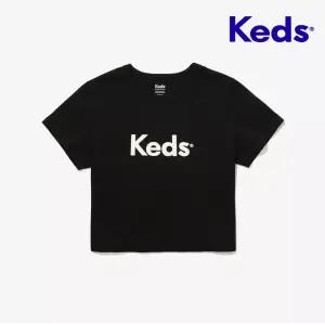 KEDS 로고 크랍 티셔츠_KD2RSG2102FBLK