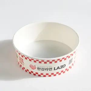 라조 한강라면용기 원형용기 국내생산 농심에디션 화이트 라면조리기 일회용 인덕션 종이 냄비 50개 일회용 그릇 도시락