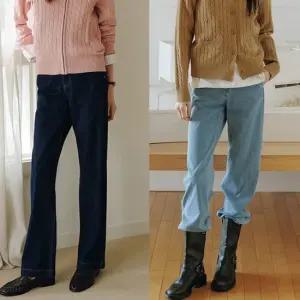 편안한 히든 밴딩 니팅 데님 2종세트