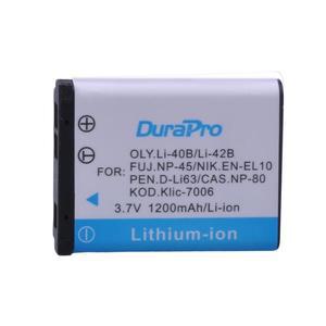 DuraPro Li-40B Li-42B Li 40B 42B NP-45S 배터리+ 충전기 후지필름 NP-45 NP 45A 45B 45S 니콘 EN-EL10 Fi