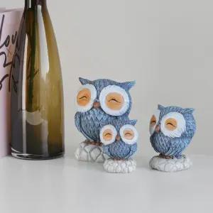 집들이선물 인테리어 거실 개업선물 부엉이 돈들어오는 빈티지 세트 소품 장식품 풍수 3p