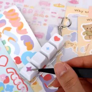 딸깍이 키보드 4구 키캡키링 화이트