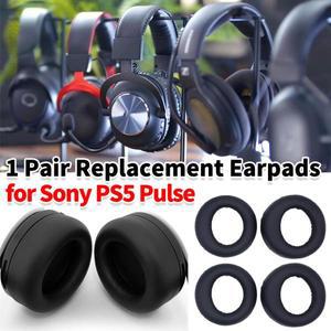 1/2세트 교체 용 이어 패드 쿠션 소프트 헤드폰 PS5 Pulse 3D 무선 헤드셋 커버