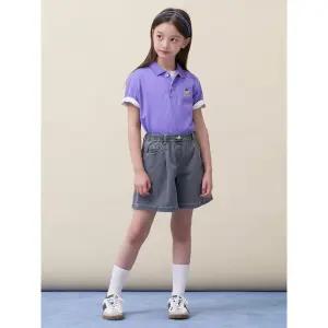 [BEANPOLE KIDS] [Essential] 달이 반소매 피케 티셔츠 - 라이트 퍼플 (BI6242GE2V)