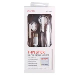 아이리버 C타입 유선 이어폰 흰색 BVC-100C/컴퓨터 PC 줄 스테레오 C핀 핸드폰 스마트폰 휴대폰 라디오