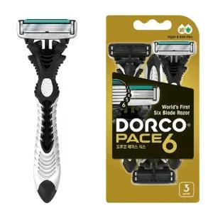 도루코 페이스6 면도기 3개입/남성면도기/남자면도기/수염/제모/면도날/턱수염/면도칼/수동/휴대용/여행용