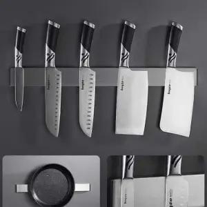 스텐주방칼걸이 자석칼정리 싱크대칼보관함