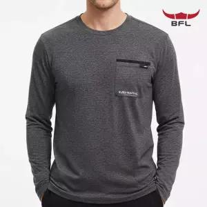 버팔로 남성 드라이핏 스판 라운드 아웃도어 스포츠 긴팔 티셔츠 BFL 104 신축성 좋은티