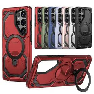 갤럭시s26 s25 s24 s23 플러스 울트라 아머 마그네틱 맥세이프 호환 링 스탠드 하드 범퍼 케이스