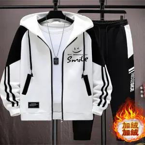 후드티 후드 맨투맨 티 풀오버 캐주얼 웨어 봄 가을 2025년 청 플리스 안감 두꺼운 세트 인기 만점 스타일