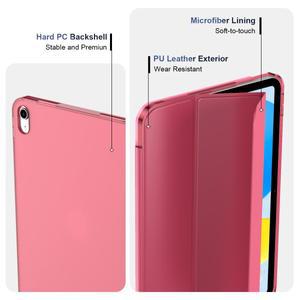 호환 아이패드 (A16) 11세대 2025/ 10.9 2022 케이스용 수박 레드 스마트 커버  슬림 반투명 하드 PC 태블