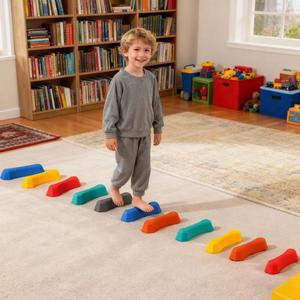 실내 균형 장난감 빔 어린이 센서 및 촉각 발달을 위한 스텝핑스톤 이상적인 생일 선물
