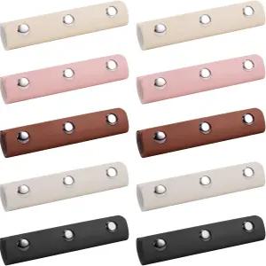 가방 손잡이 랩 10개 고정 스냅 버튼이 있는 가죽 지갑 스트랩 러기지 핸들 커버 핸드백 노트북 쇼핑에