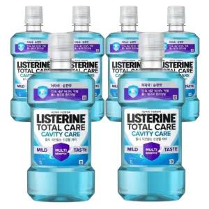 충치케어 가글 리스테린 토탈케어 캐비티케어 마일드 1L, 6개