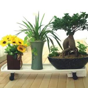 물받이 달린 조립식 화분용 1단 정리대 화분 조경 원예 디자인 정리 정돈