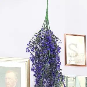 등나무 조화 벽장식 소형 보라색 꽃장식 인테리어 장식품 실내 장식 빈티 소품 화초 자연