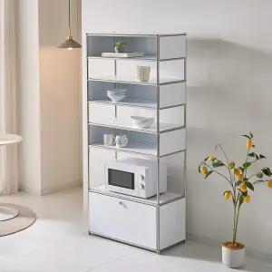 파스코 모듈 8단770수납장 YJ-P882 미드센츄리 거실 주방 드레스룸수납장