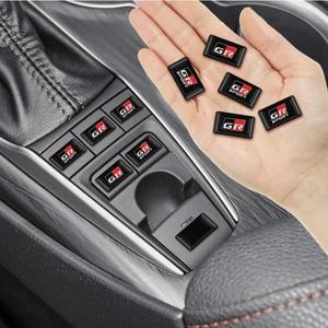 10Pcs 3D 에폭시 자동차 인테리어 스티커 장식 액세서리 Toyota GR Gazoo Racing Supra Corolla 부품 스포