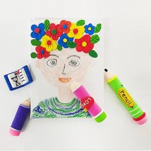 클레이 자화상 캔버스 놀이방 그림액자 만들기 미술수업 돌봄센터 미술교재 유치부