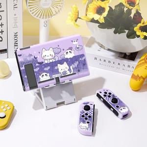 호환 스위치 Oled용 순종하는 작은 고양이 보호 케이스  닌텐도 콘솔 소프트 TPU 슬림 커버  NS 게임 액세