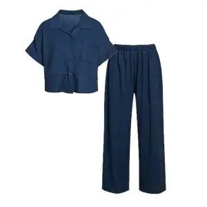 [JJ지고트](센텀시티점)시어서커 스트링 블라우스 + 팬츠 셋업 GS5N0OP501