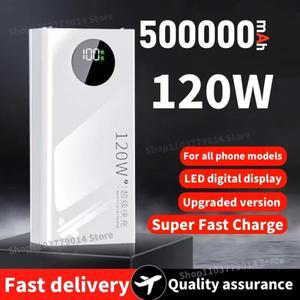 얇고 가벼운 보조배터리 휴대 전화 액세서리 외장 2024 120W 초고속 충전 50000mAh